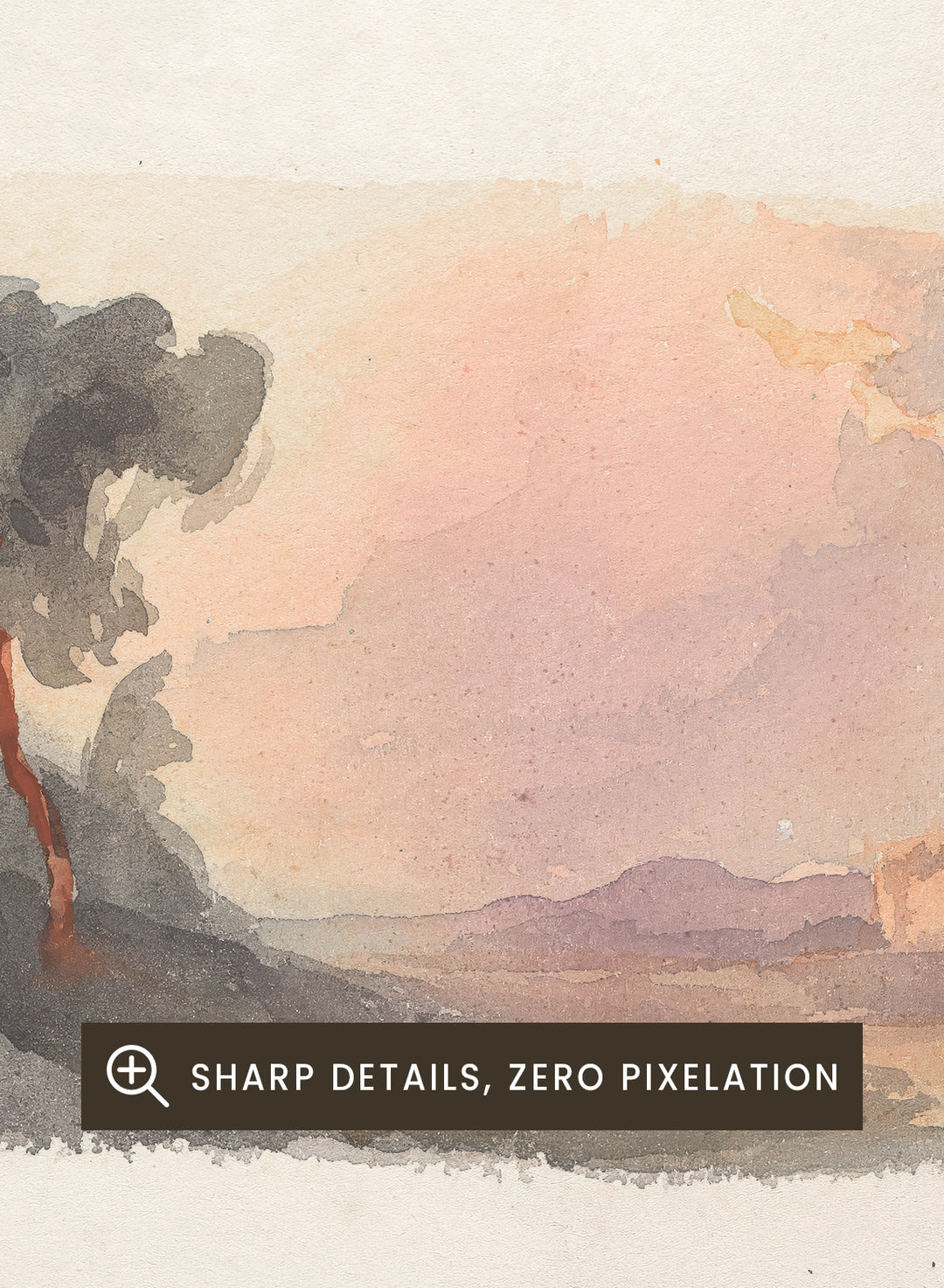 "Landscape with Mountains in Distance" Art Print