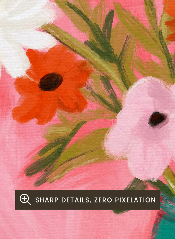Dirkie Nell - Cheerful Floral Still Life Art Print
