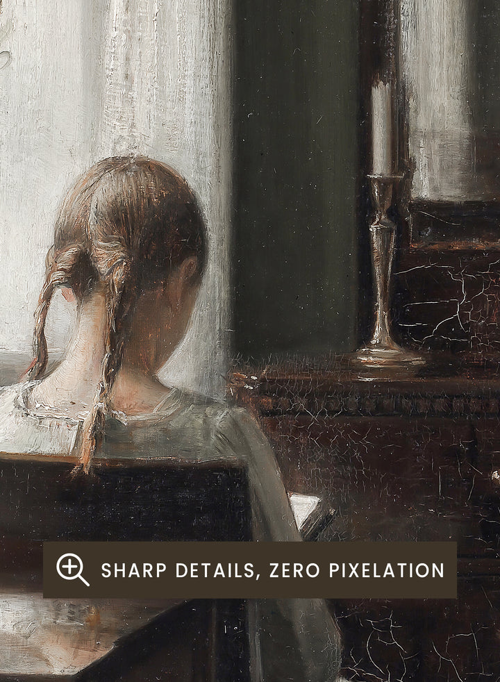 "Interior with a Girl Reading" Art Print