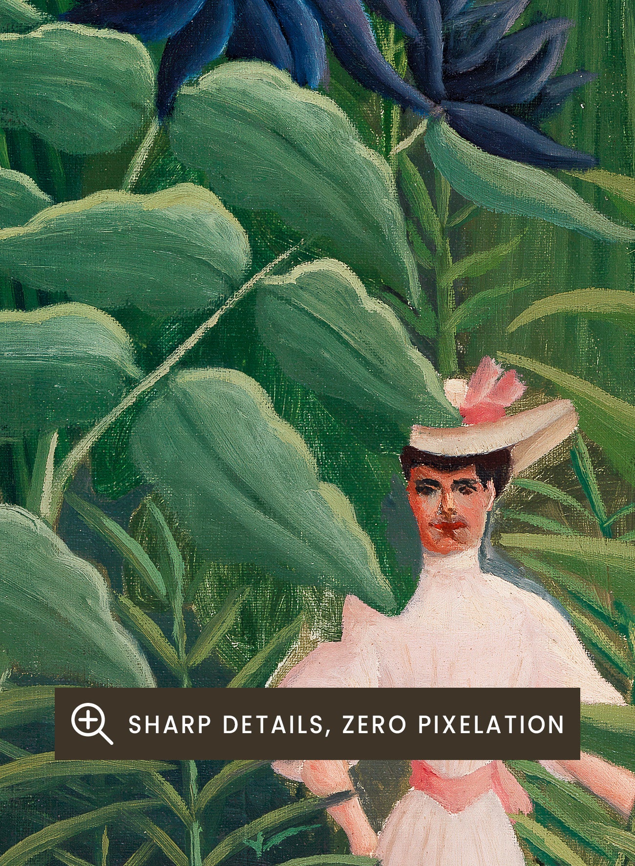 Henri Rousseau Woman Walking in an Exotic Forest 1905 Vintage Art