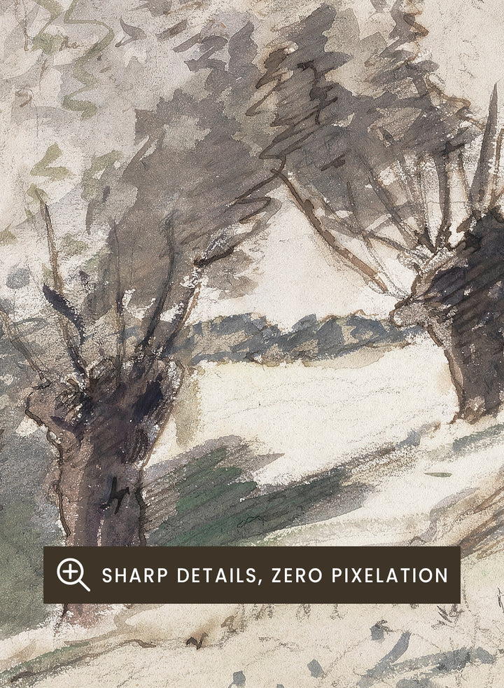 "Paysage aux arbres" Art Print