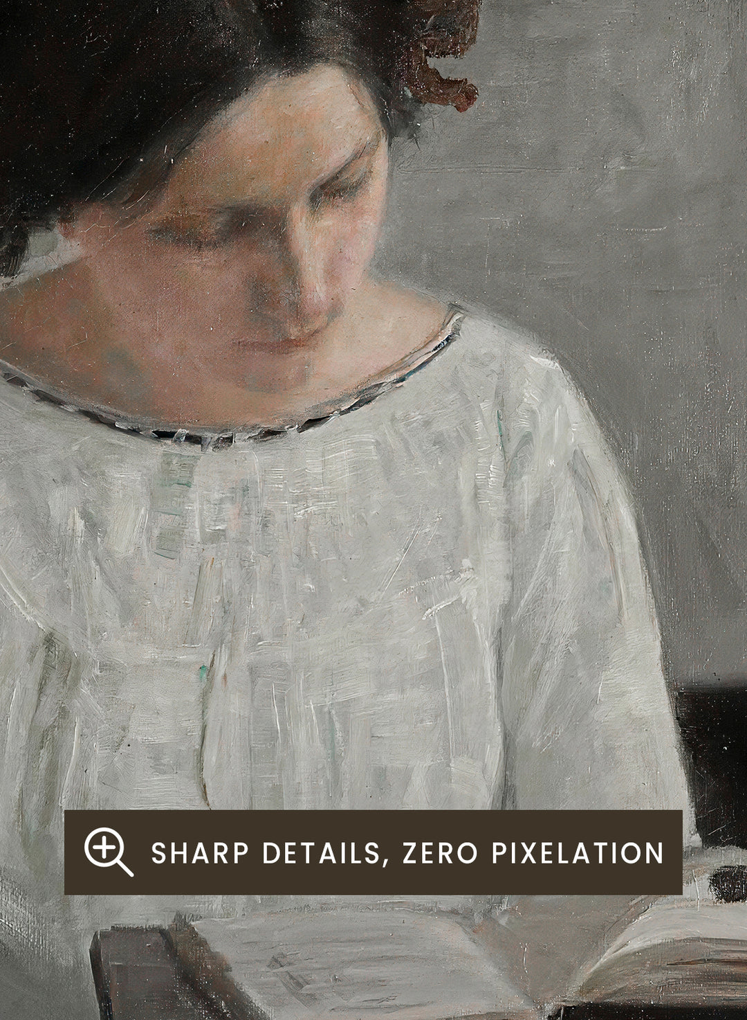 "The Artist's Wife in White Reading" Art Print