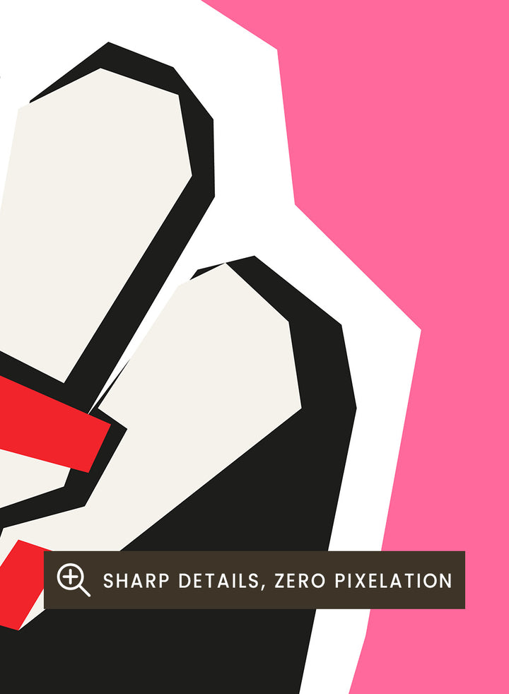 Illustration of a hand making a peace sign with text 'IT'S ALL LOVE' on a pink background. It’s All Love Hand Pink by Frances Collett is a modern graphic art print featuring an illustrated hand with heart symbol and bold typography. Officially licensed wall poster with optional framing.