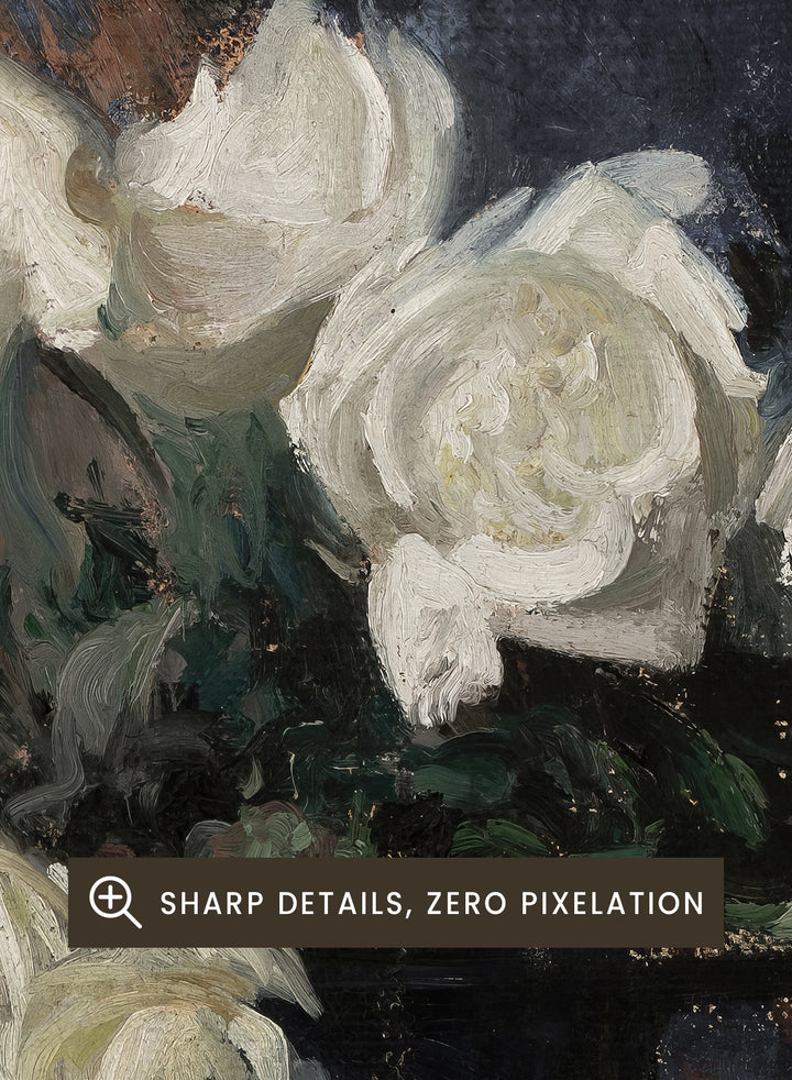 "White Roses" Art Print