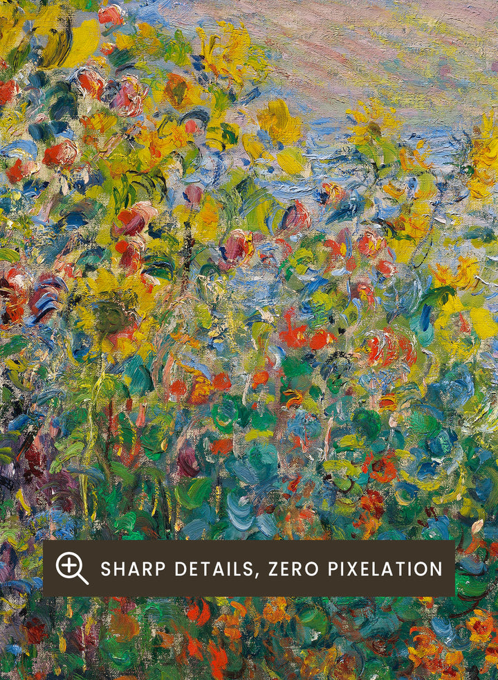 Claude Monet Flower Beds at Vétheuil Art Print
