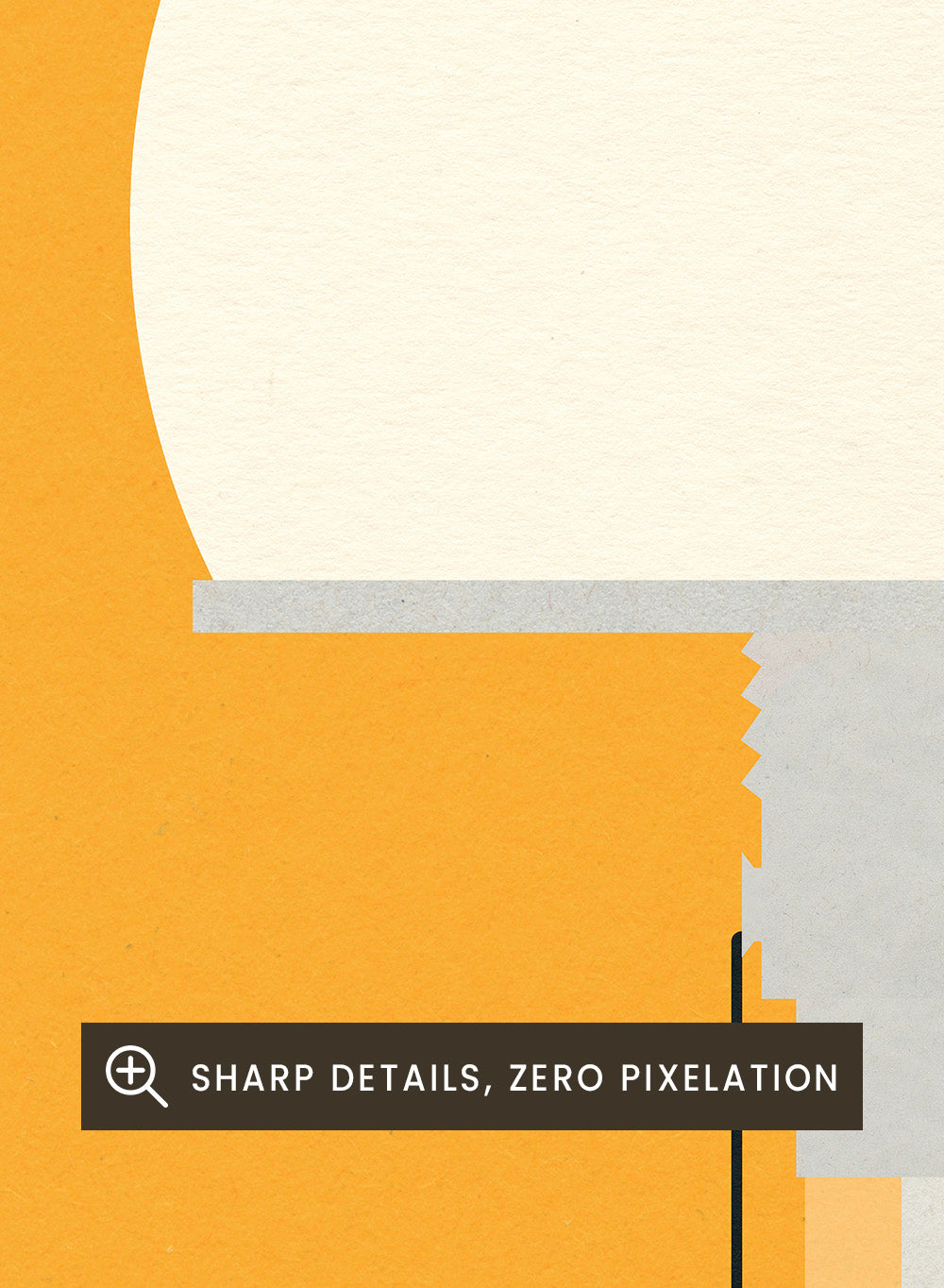 Illustration of a lamp on an orange background. Wagenfeld WG24 Table Lamp by Rosi Feist is a modern minimalist fine art print inspired by Bauhaus design. Officially licensed wall poster with optional artisan framing.