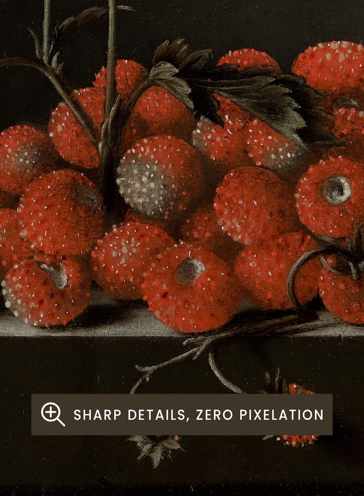 "Still Life with Wild Strawberries" Art Print