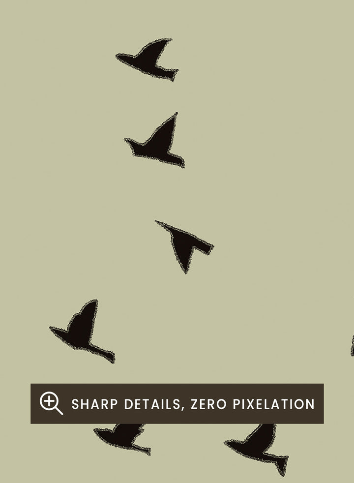 The Art Concept - Flock Against The Moon Art Print