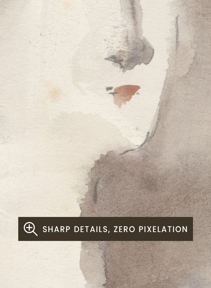 A watercolor portrait painting of a woman&