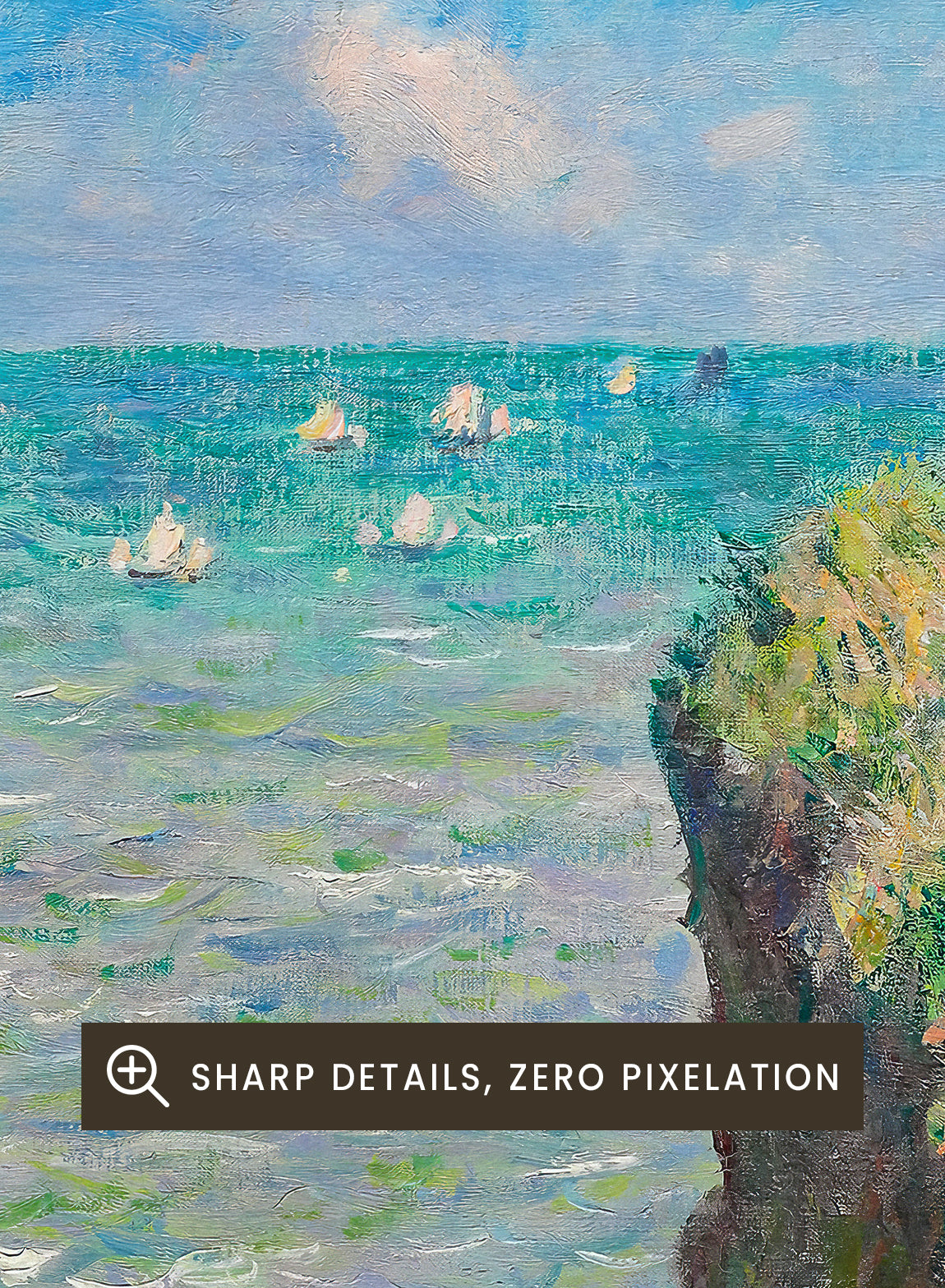Claude Monet Cliff Walk at Pourville 1882 Vintage Poster Art Print