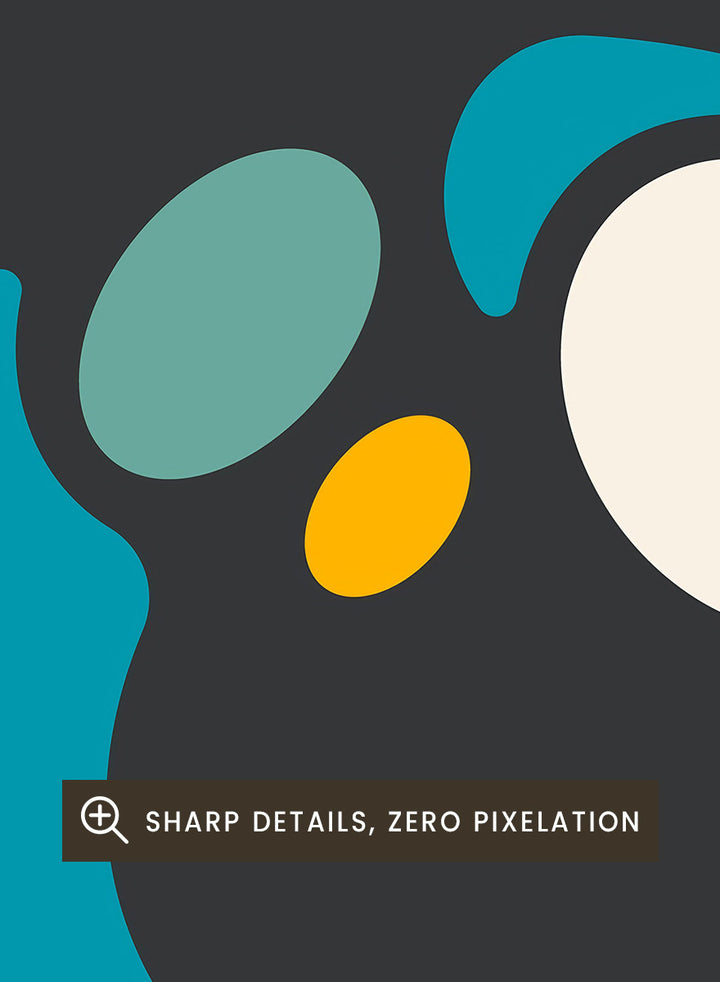 A poster-style graphic for the Fillmore Auditorium in San Francisco, California, featuring an abstract eye illustration in orange, yellow, blue, red, and white on a dark gray square, with cream margins and black text reading &