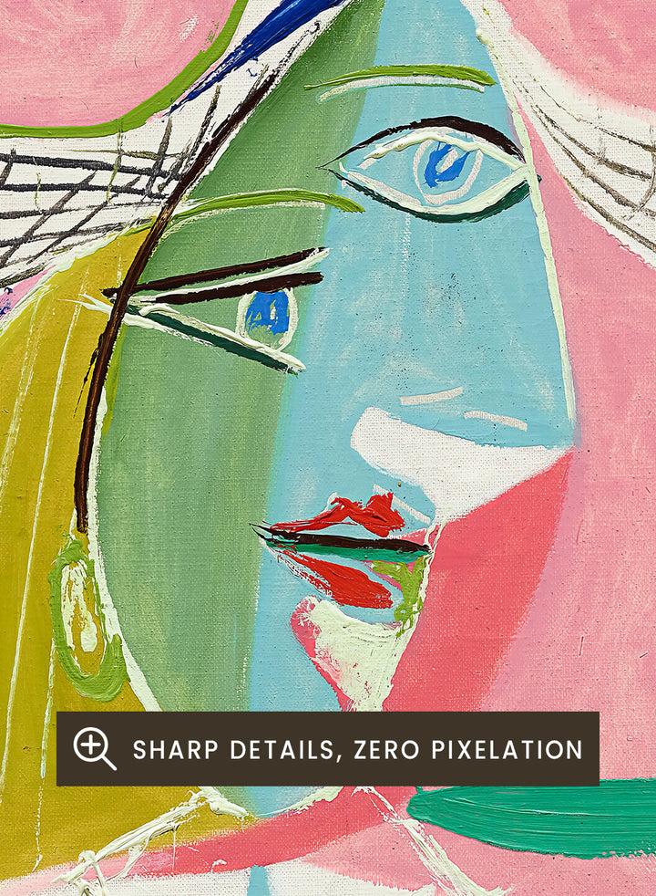 Pablo Picasso Seated Woman with a Straw Hat Art Print