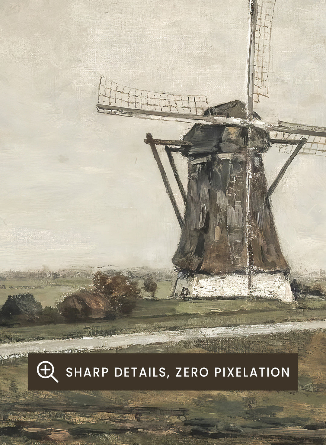 "Polder with Mills near Overschie" Art Print