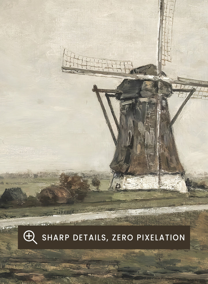 "Polder with Mills near Overschie" Art Print