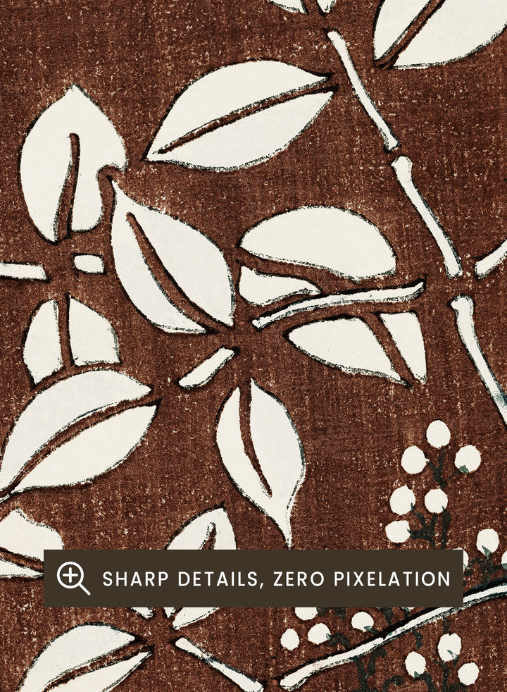 Watanabe Seitei Leaf Pattern Art Print