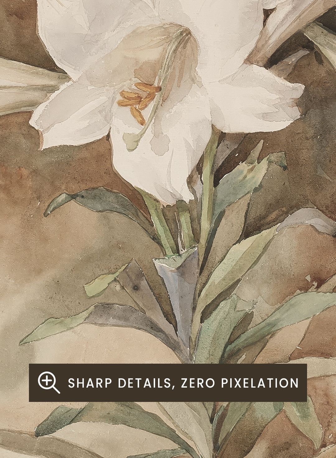 "Still Life of Easter Lilies" Art Print