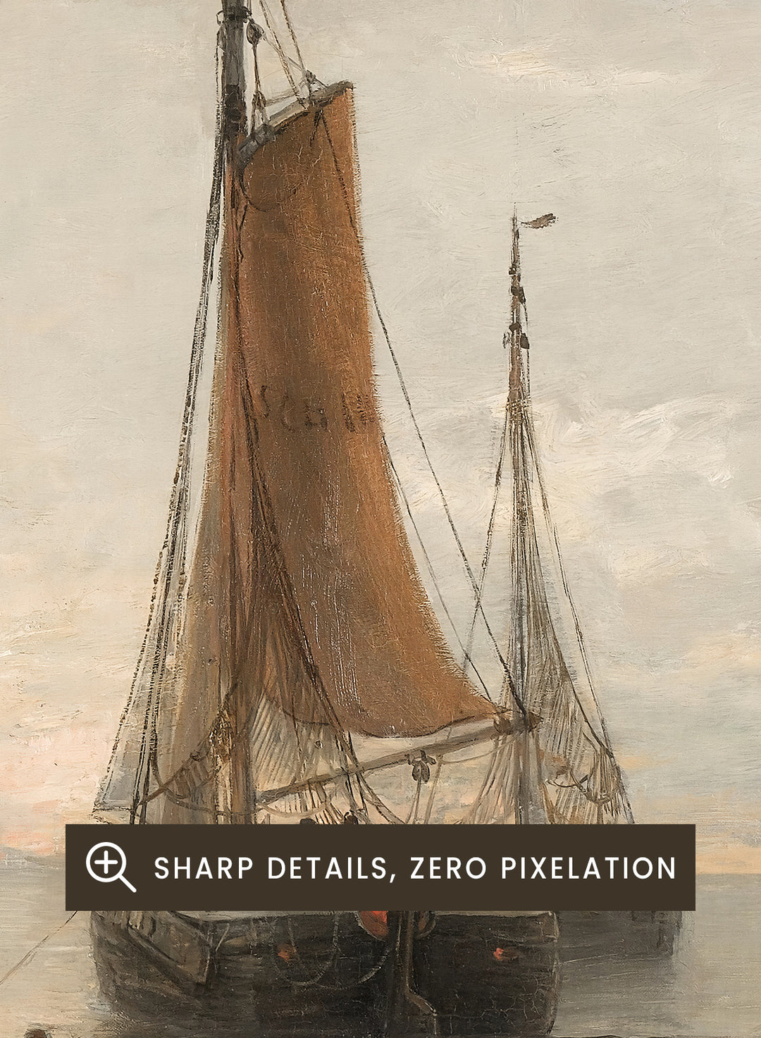 "Bluff-Bowed Scheveningen Boats at Anchor" Art Print
