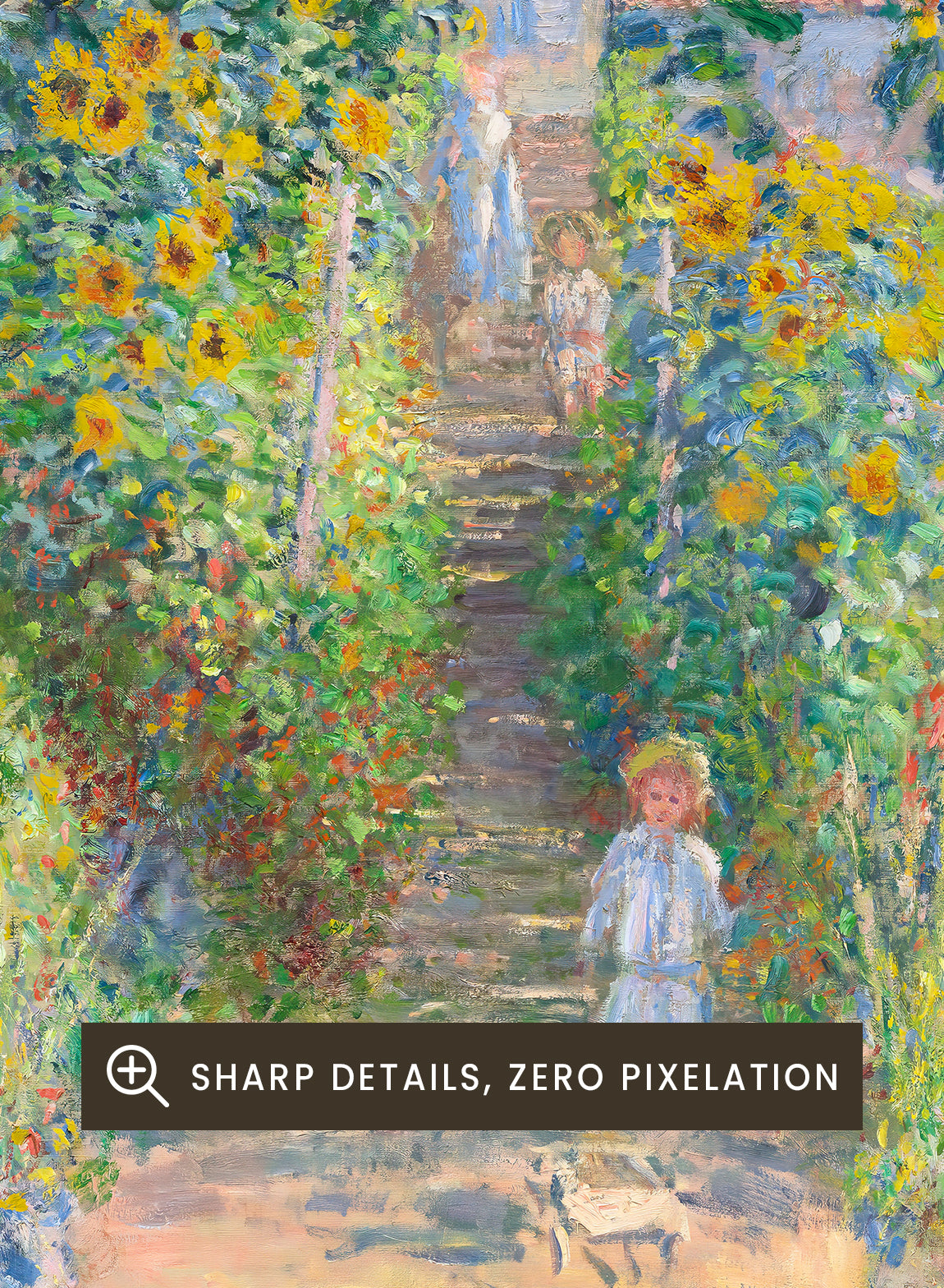 Claude Monet The Artist's Garden at Vétheuil 1881 Vintage Poster
