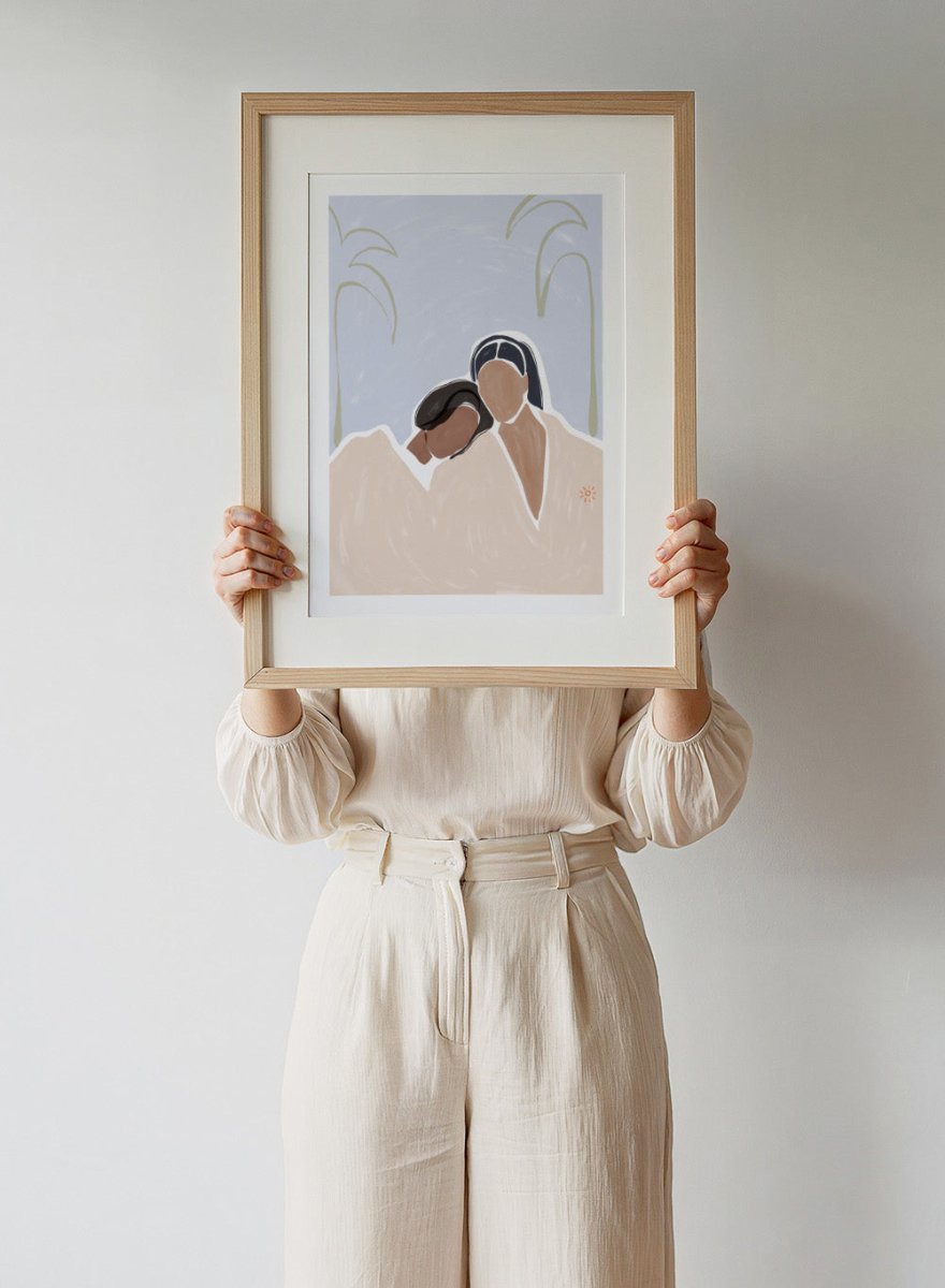 Ivy Green Illustrations - Girlfriends Print By Ivy Green