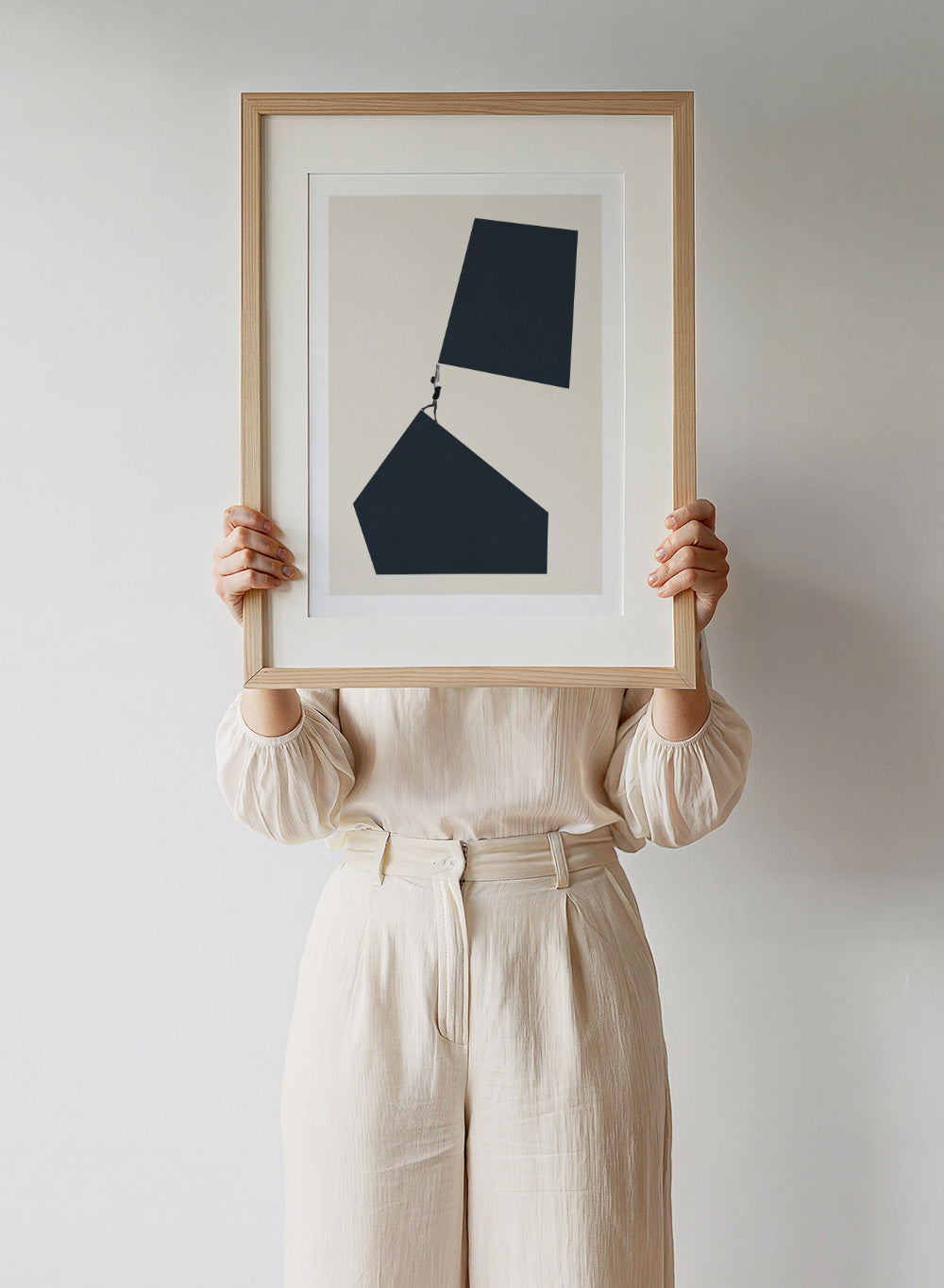 Reaching Higher by Maarten Léon art print featuring minimalist modern collage photography. Available as a fine art print or framed wall art with real wood frames.