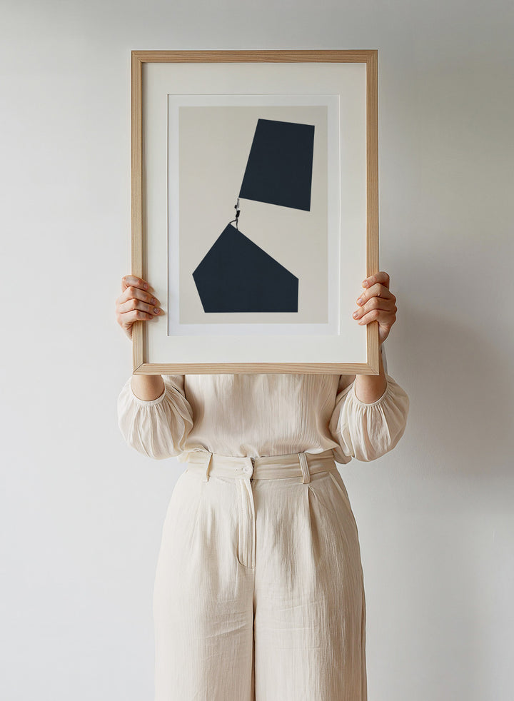 Reaching Higher by Maarten Léon art print featuring minimalist modern collage photography. Available as a fine art print or framed wall art with real wood frames.