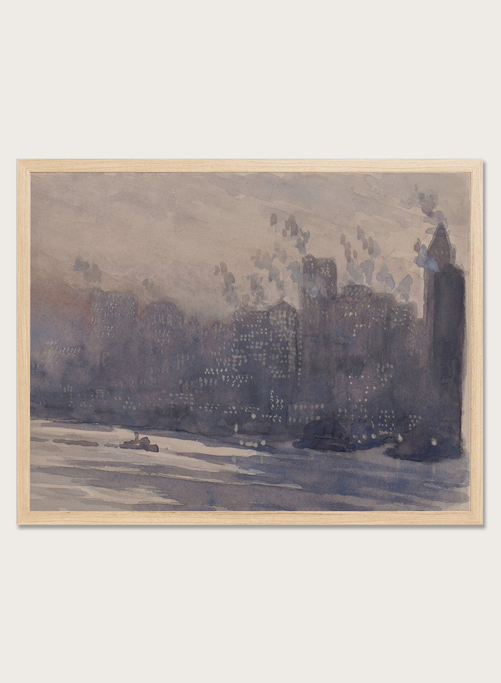 "View across the East River of the New York City" Art Print