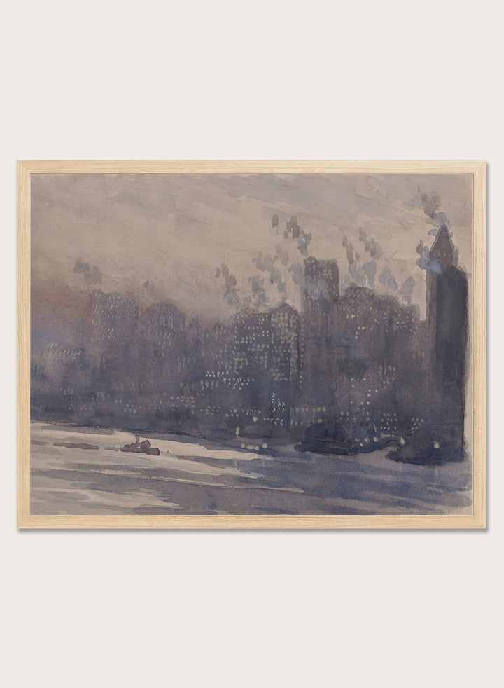 "View across the East River of the New York City" Art Print