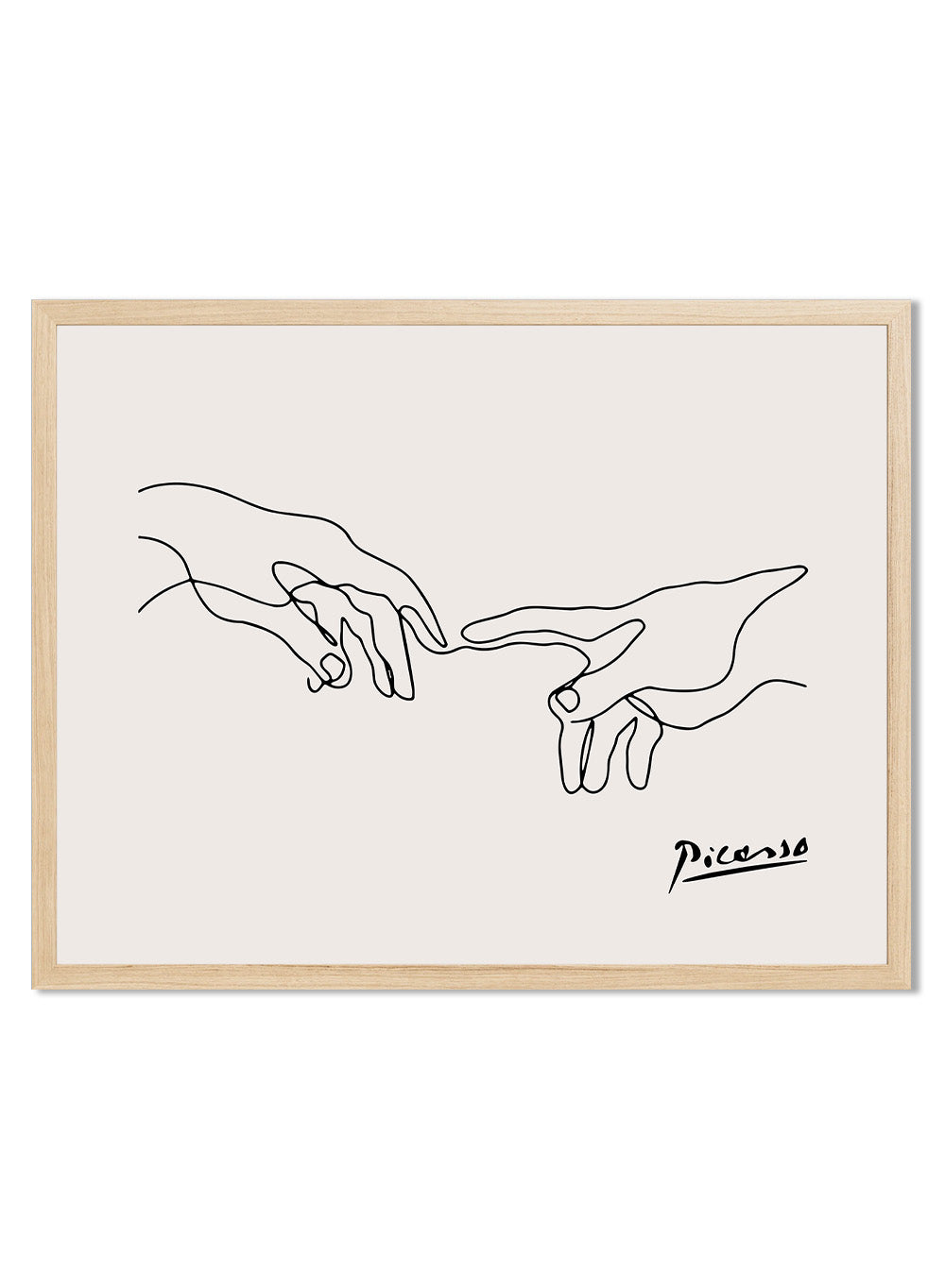 Holding Hands Line Art Print