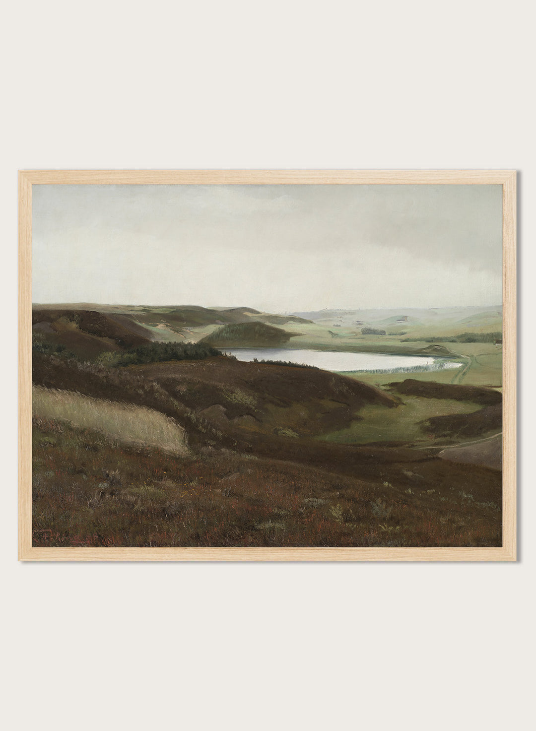 "A Landscape near Bryrup, Jutland" Art Print