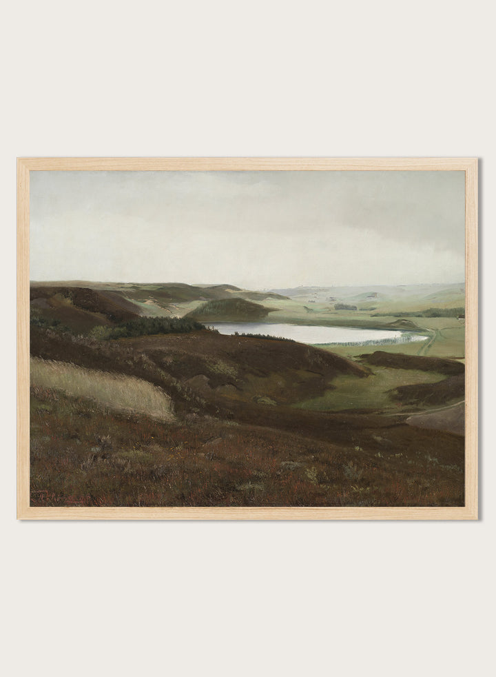 "A Landscape near Bryrup, Jutland" Art Print