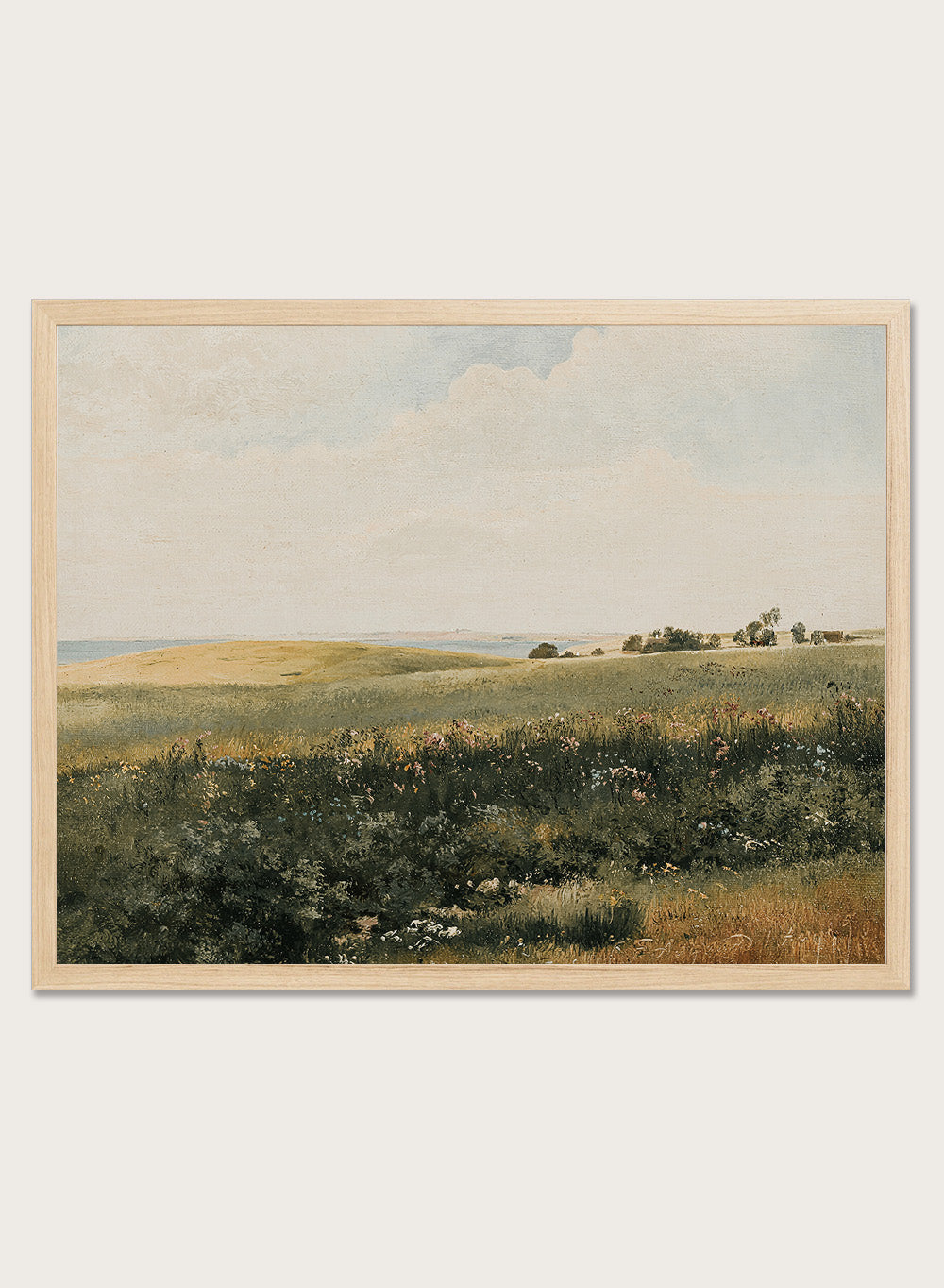 "Summer Landscape with Rolling Fields" Art Print