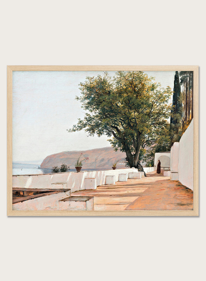 "Scene near Sorrento Overlooking the Sea" Art Print