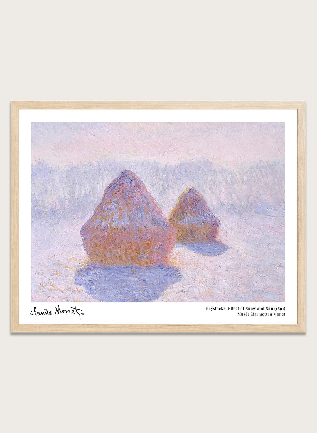 Claude Monet Haystacks (Effect of Snow and Sun) Art Print
