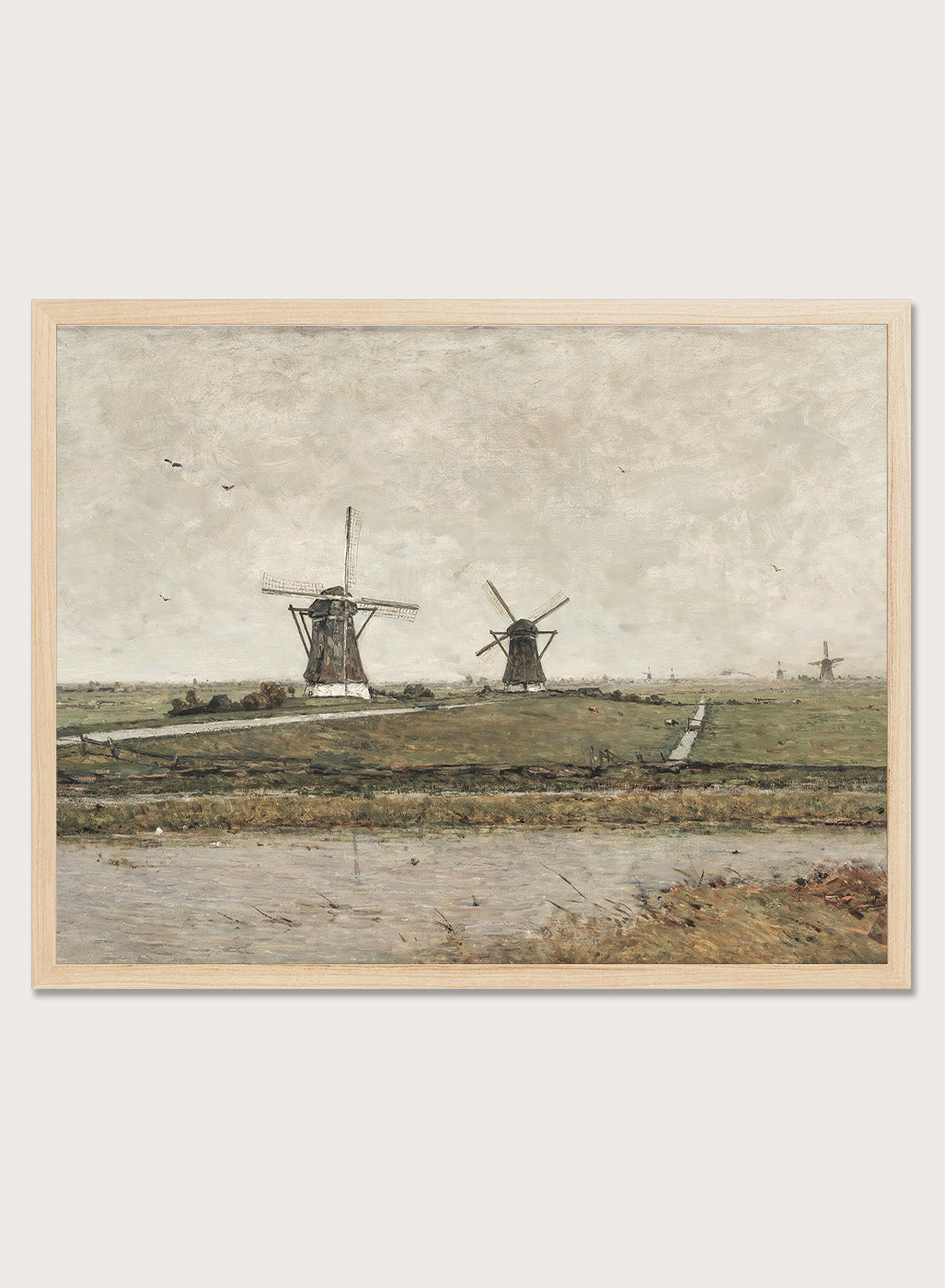 "Polder with Mills near Overschie" Art Print