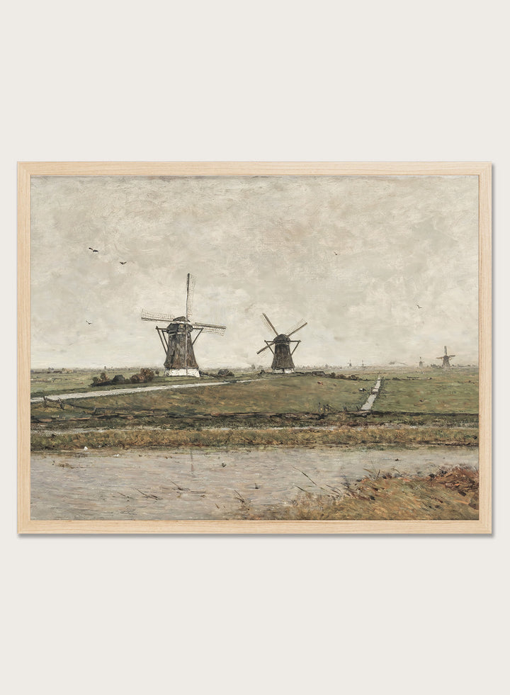 "Polder with Mills near Overschie" Art Print