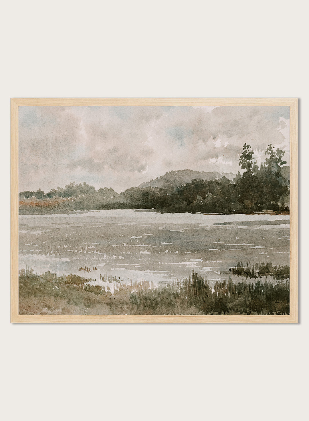 "Lakeside Landscape" Art Print