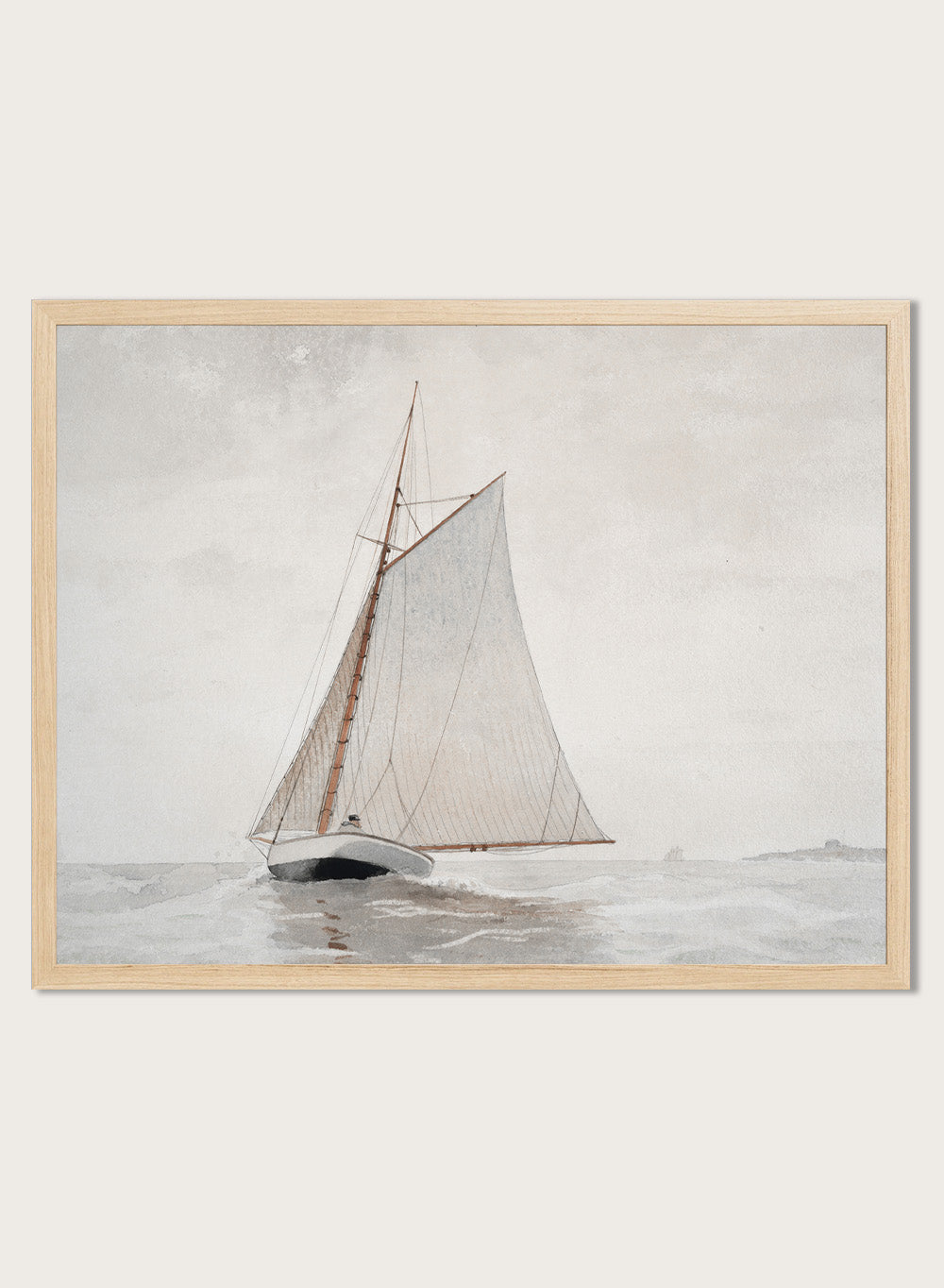 "Sailing off Gloucester" Art Print