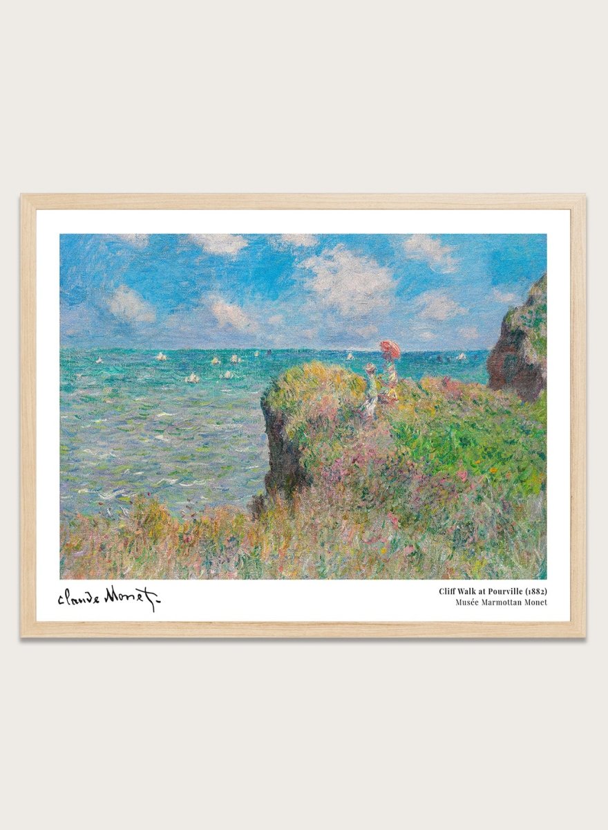 Claude Monet The Cliff Walk at Pourville 1882 Vintage Poster Art