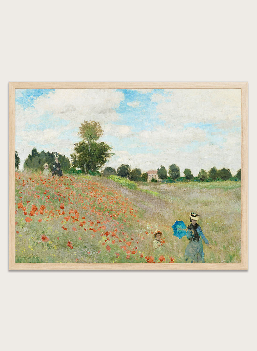 Claude Monet The Poppy Field near Argenteuil 1873 Art Print