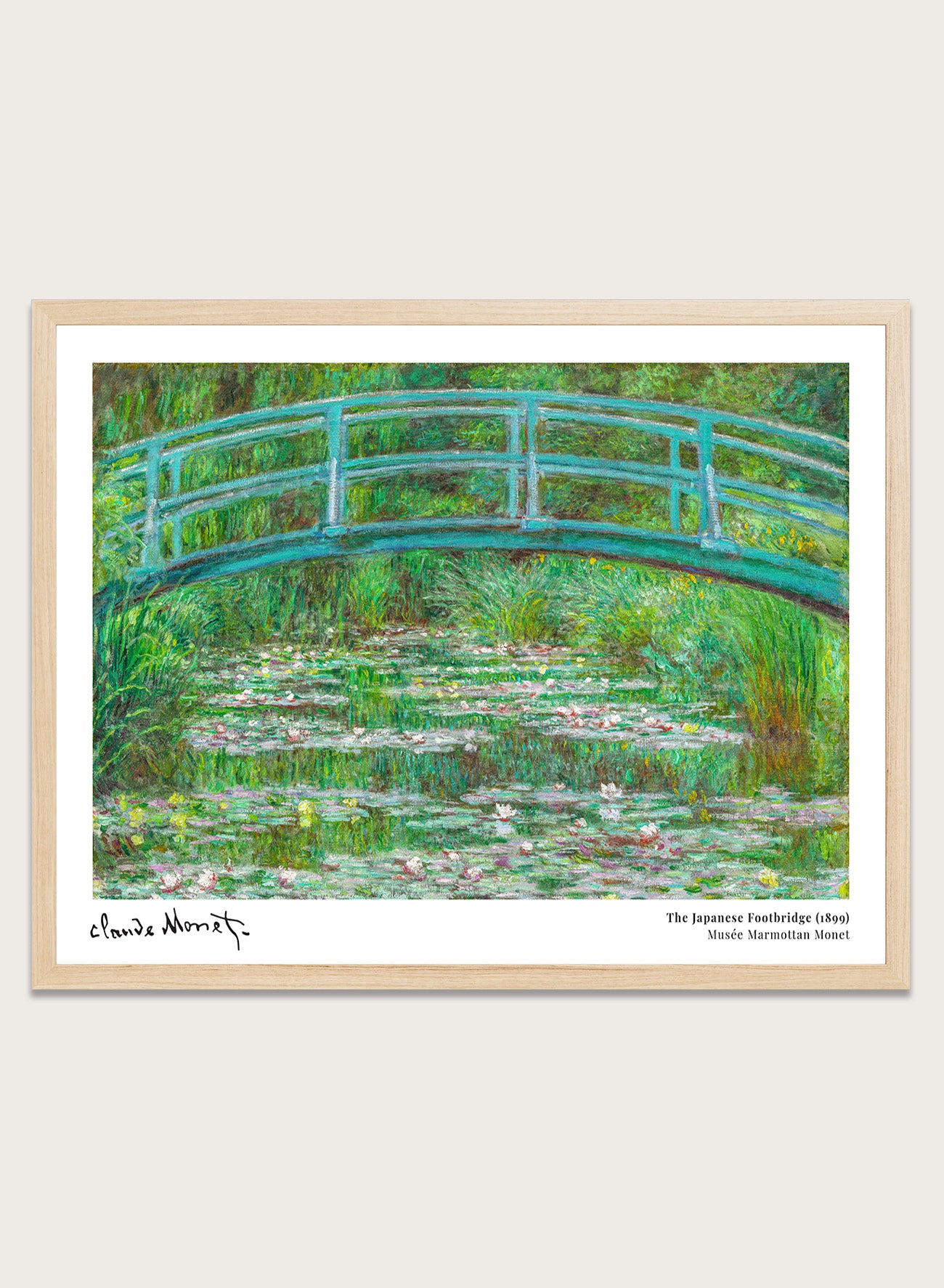 Claude Monet The Japanese Footbridge 1899 Vintage Poster Art Print