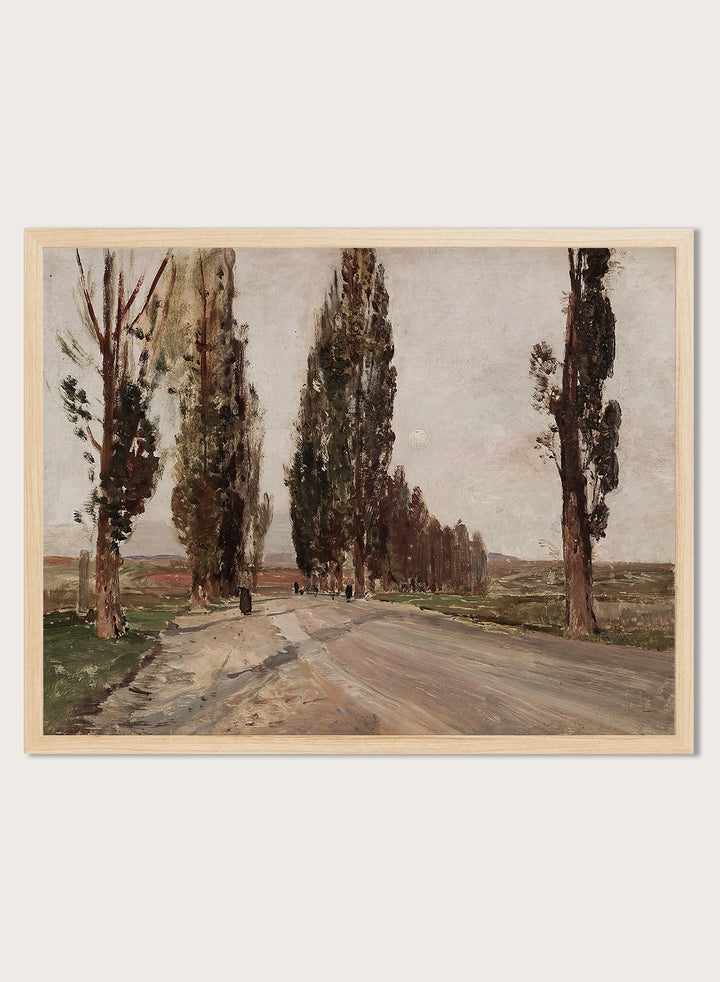 "Boulevard of Poplars near Plankenberg" Art Print