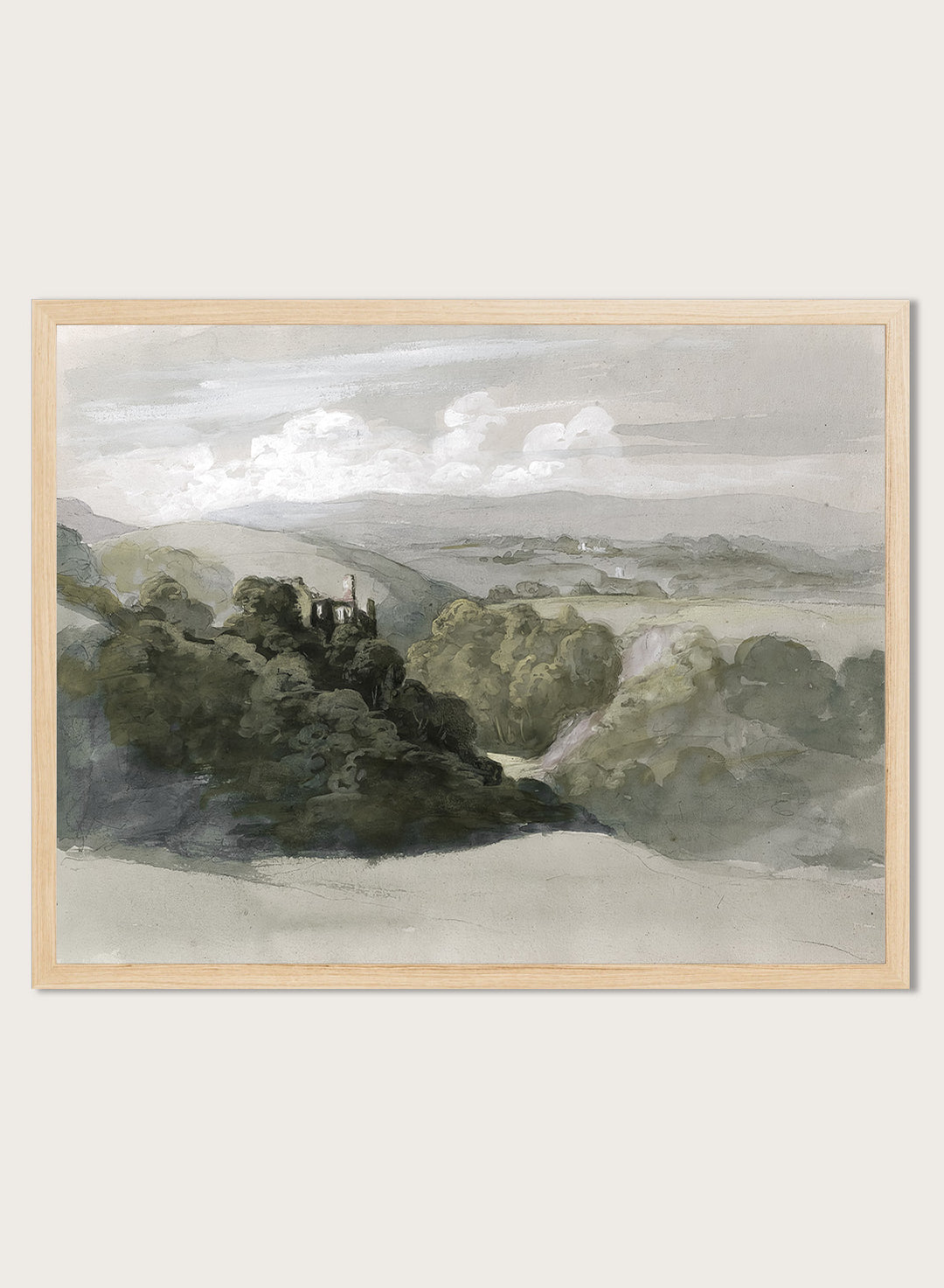 "View of Berry Pomeroy Castle" Art Print