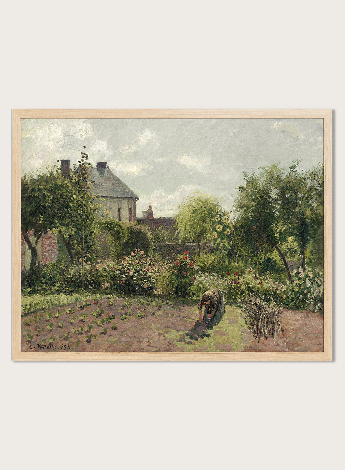 Camille Pissarro Artist's Garden at Eragny Vintage Wall Art Print