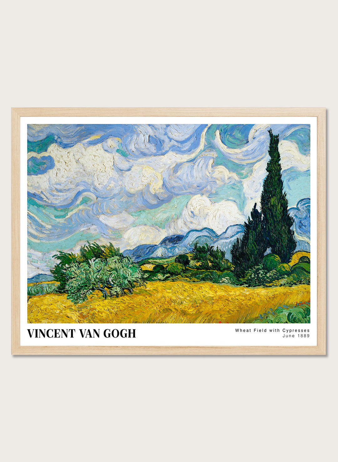Van Gogh Wheat Field with Cypresses 1889 Art Print