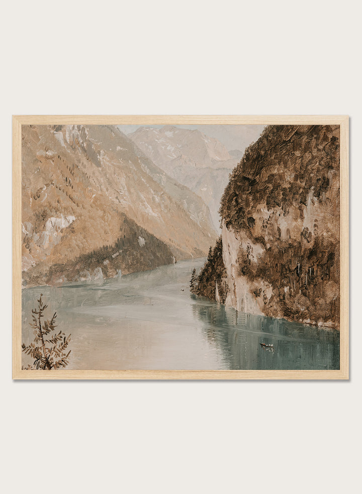 "Drawing, Königssee, Bavaria" Art Print
