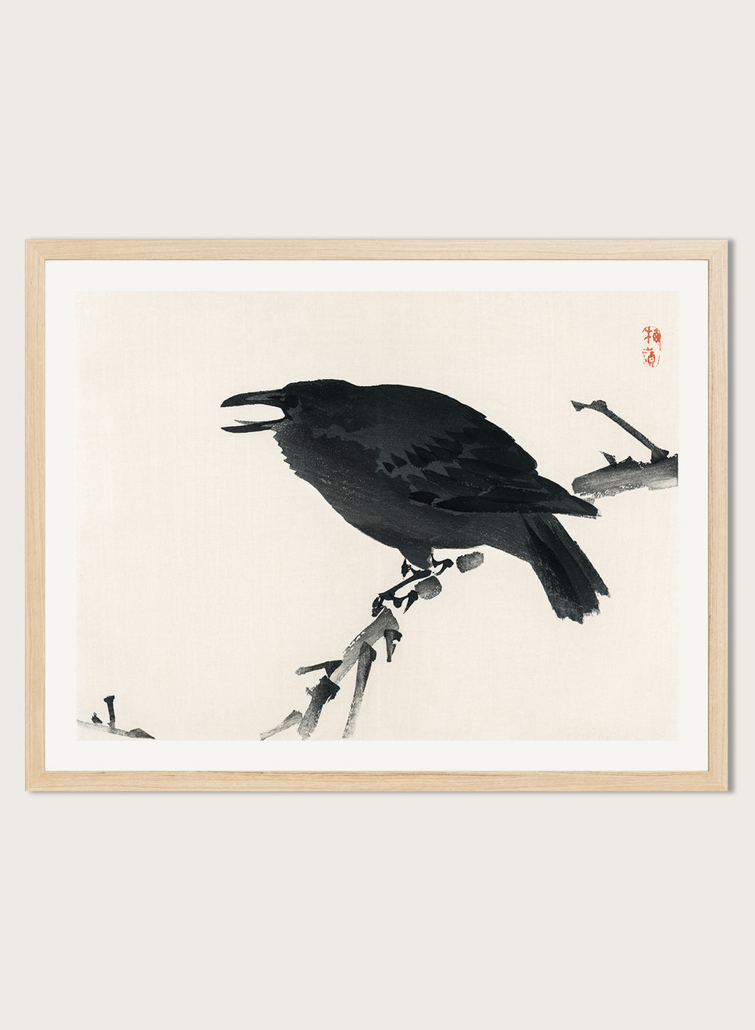 Kono Bairei "Crow" Art Print