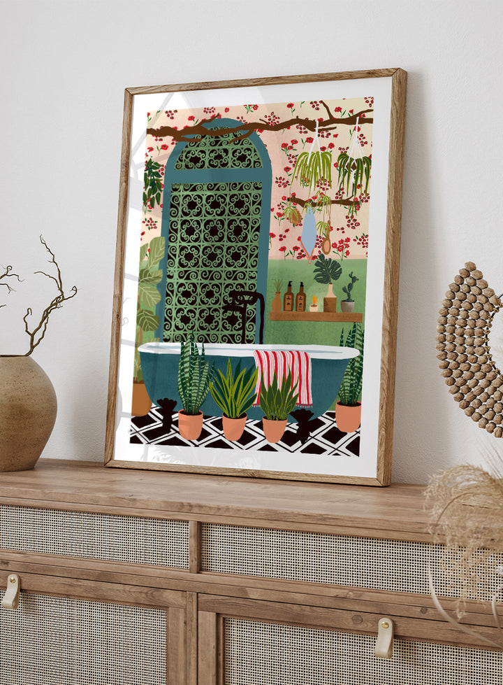 Ceyda Alasar - Lush Botanical Bath Art Print