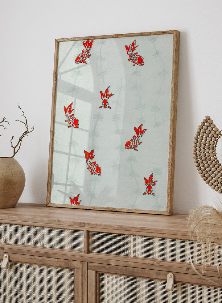 Watanabe Seitei Gold Fish Art Print