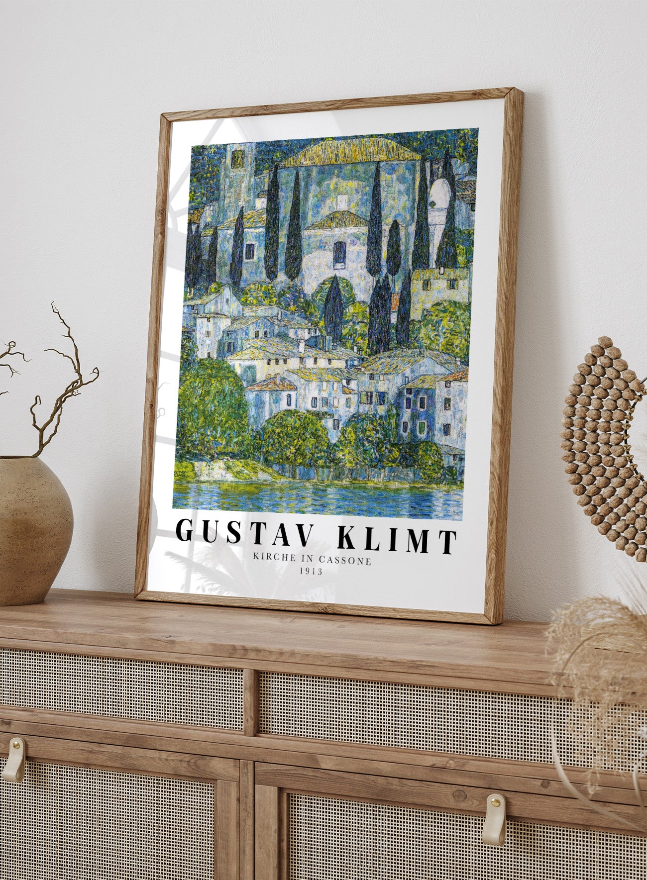 Gustav Klimt Kirche in Cassone 1913 Vintage Exhibition Poster Art