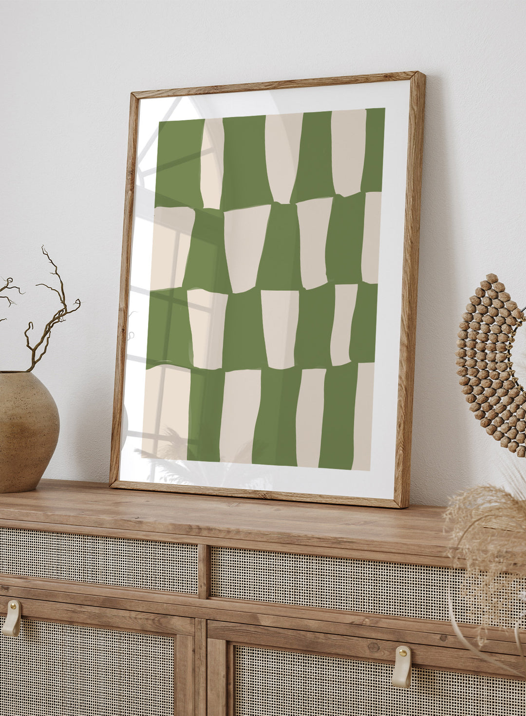 'Composition in Green' Aesthetic Art Print